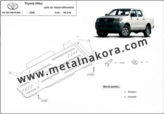 Предпазна кора за скоростна кутия и диференциал Toyota Hilux