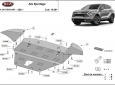 Предпазна кора за двигател, скоростна кутия, радиатор и предна броня Kia Sportage 3