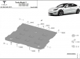 Преден щит на двигателя Tesla Model 3 AWD 3