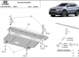 Предпазна кора за двигател, скоростна кутия и радиатор Hyundai Santa Fe 3