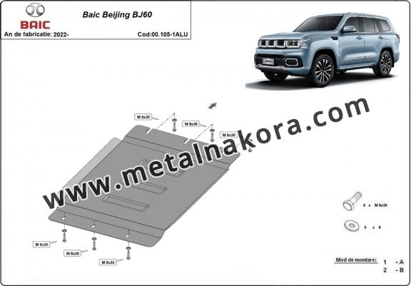 Предпазна кора за скоростна кутия Baic Beijing BJ60 - алуминий