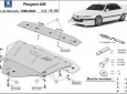 Предпазна кора за двигател, скоростна кутия, радиатор и предна броня Peugeot 406 3