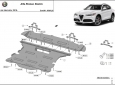 Алуминиев Предпазна кора за двигател, скоростна кутия, радиатор и предна броня Alfa Romeo Stelvio 3