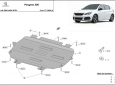 Алуминиев Предпазна кора за двигател, скоростна кутия, радиатор и предна броня изработени от алуминий Peugeot 308 3