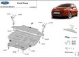 Предпазна кора за двигател, скоростна кутия, радиатор и предна броня Ford Fiesta 2