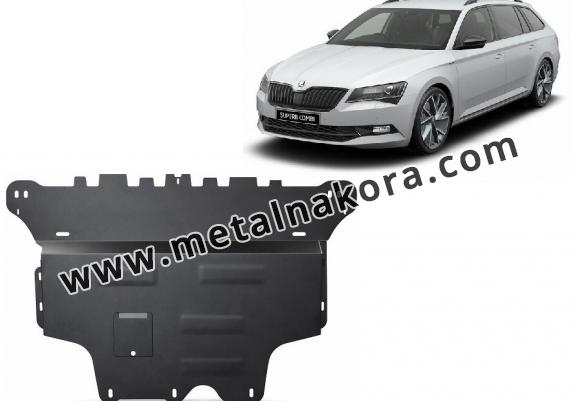Предпазна кора за двигател, скоростна кутия, радиатор и предна броня Skoda Superb - автоматична скоростна кутия