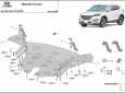 Предпазна кора за двигател, скоростна кутия, радиатор и предна броня Hyundai Tucson 2