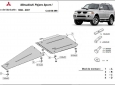 Предпазна кора за скоростна кутия и диференциал Mitsubishi Pajero Sport 1 2