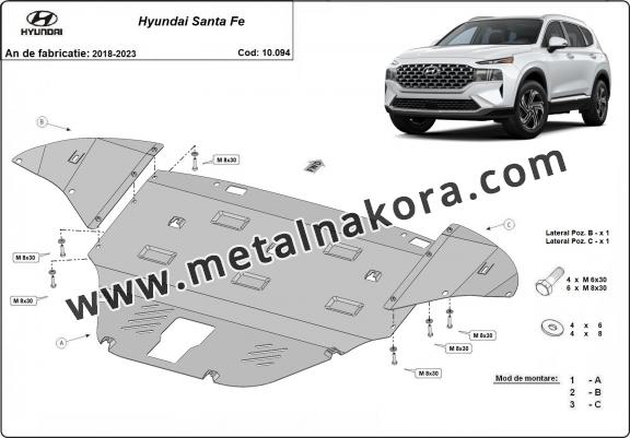 Предпазна кора за двигател, скоростна кутия и радиатор Hyundai Santa Fe
