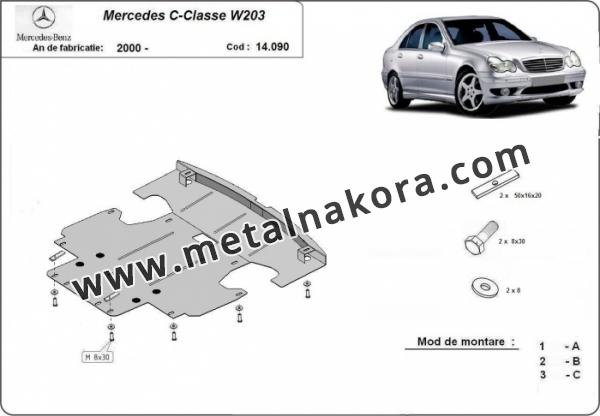 Предпазна кора за двигател и радиатор Mercedes C-Classe 3
