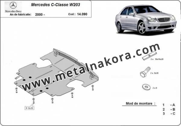 Предпазна кора за двигател и радиатор Mercedes C-Classe 1