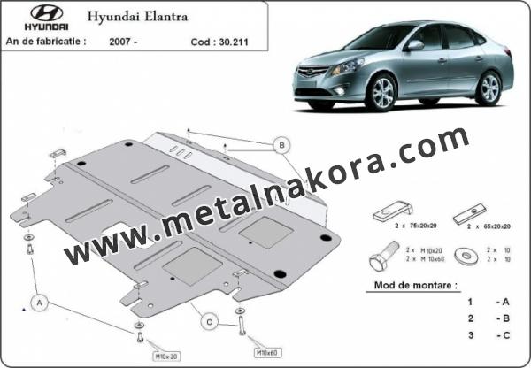 Предпазна кора за двигател, скоростна кутия и радиатор Hyundai Elantra 3