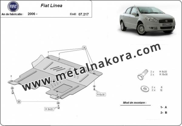 Предпазна кора за двигател, скоростна кутия и радиатор Fiat Linea 1