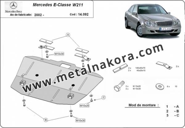 Предпазна кора за двигател и радиатор Mercedes E-Classe W211 1