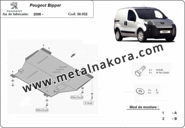 Предпазна кора за двигател и скоростна кутия Peugeot Bipper 3