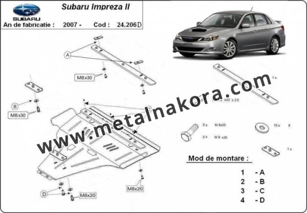 Предпазна кора за двигател и скоростна кутия Subaru Impreza 1