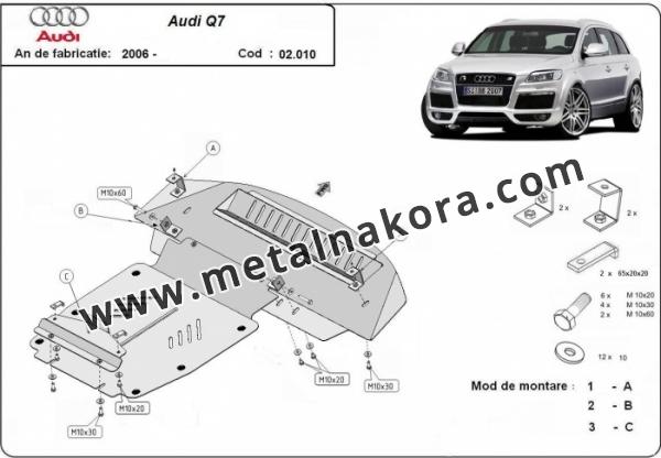 Предпазна кора за двигател и предна броня Audi Q7 1