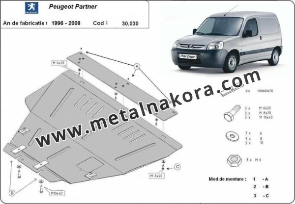 Предпазна кора за двигател и скоростна кутия Peugeot Partner 3