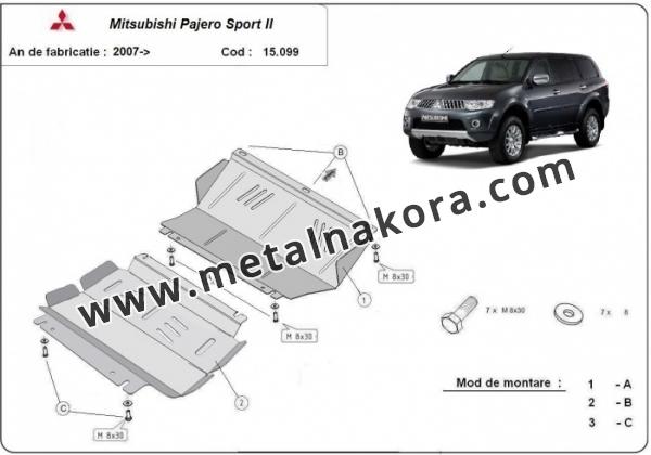 Предпазна кора за двигател и радиатор Mitsubishi Pajero Sport II 3