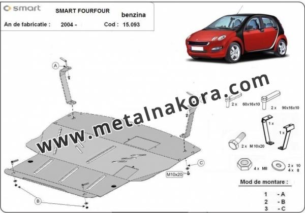 Предпазна кора за двигател и скоростна кутия Smart FourFour 1