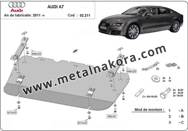 Предпазна кора за двигател и радиатор Audi A7 3
