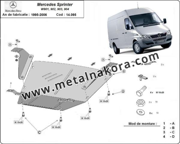 Метална предпазна кора за двигател Mercedes Sprinter 3