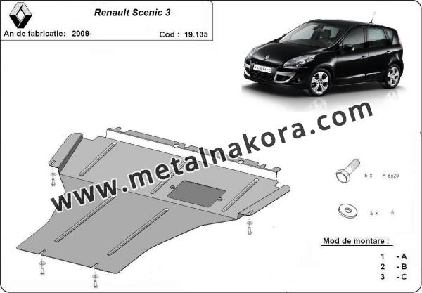 Предпазна кора за двигател и скоростна кутия Renault Scenic 3 1