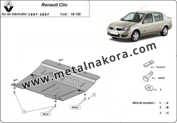 Предпазна кора за двигател и скоростна кутия Renault Clio 1