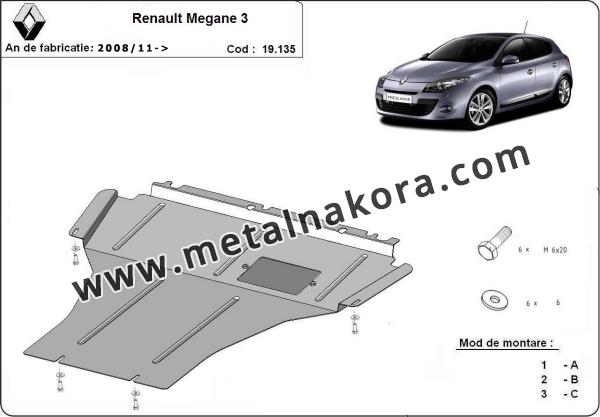Предпазна кора за двигател и скоростна кутия Renault Megane III 1