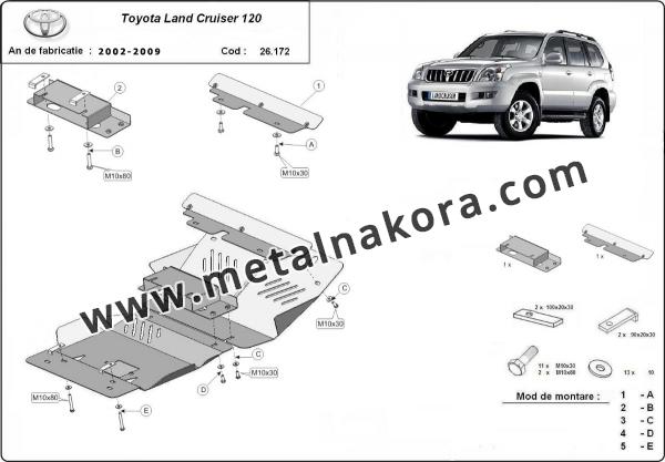 Предпазна кора за двигател и радиатор Toyota Land Cruiser J120 1