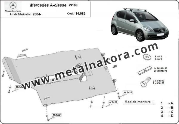 Предпазна кора за двигател и скоростна кутия Mercedes A-Class 3