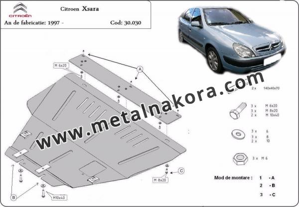 Предпазна кора за двигател и скоростна кутия Citroen Xsara 1