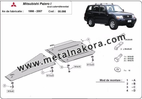 Предпазна кора за скоростна кутия и диференциал Mitsubishi Pajero Sport 1 3