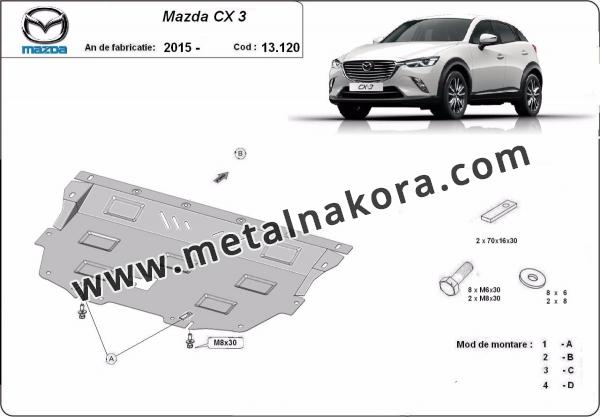 Предпазна кора за двигател и скоростна кутия Mazda CX3 3