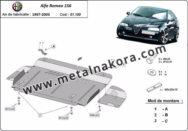 Предпазна кора за двигател, скоростна кутия и радиатор Alfa Romeo 156 3