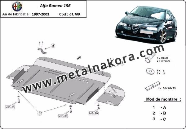 Предпазна кора за двигател, скоростна кутия и радиатор Alfa Romeo 156 1