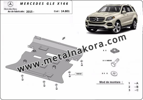 Предпазна кора за двигател и скоростна кутия Mercedes  GLE X166 3