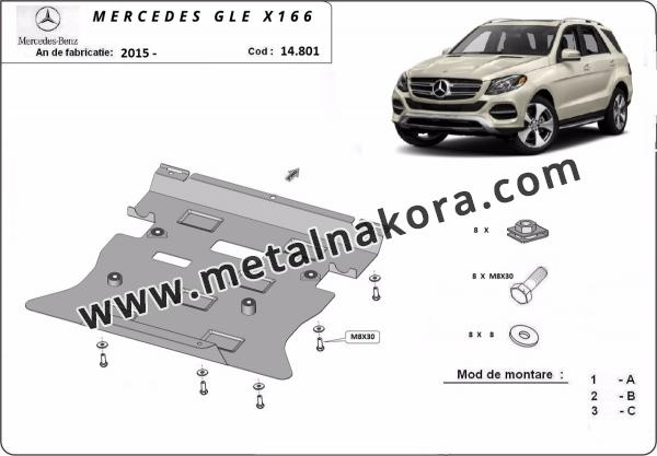 Предпазна кора за двигател и скоростна кутия Mercedes  GLE X166 1