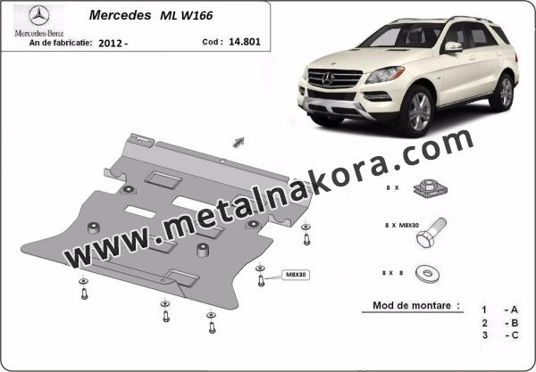 Предпазна кора за двигател и скоростна кутия Mercedes ML W166 1