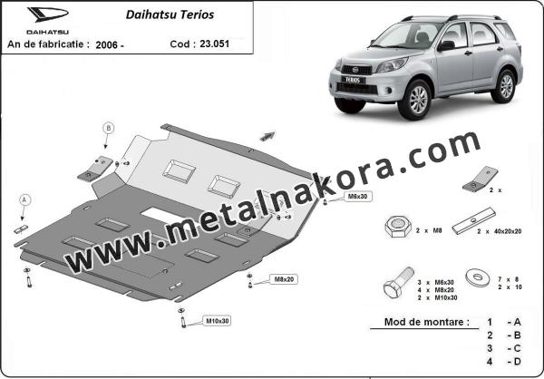 Метална предпазна кора за двигател Daihatsu Terios 1