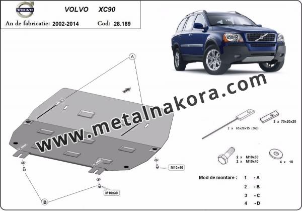 Метална предпазна кора за двигател Volvo XC90 1