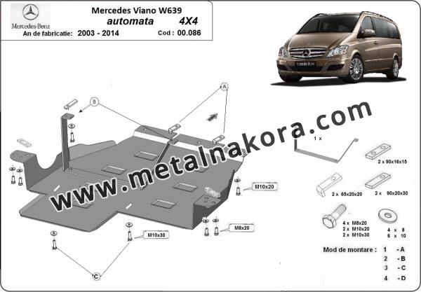 Предпазна кора за скоростна кутия Mercedes Viano W639, 4x4, автоматична 3