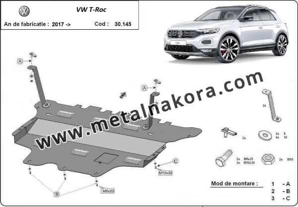 Метална предпазна кора за двигател Volkswagen T-Roc - ръчна скоростна кутия 1