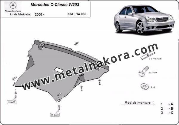 Предпазна кора за двигател и радиатор Mercedes  C-classe W203 1