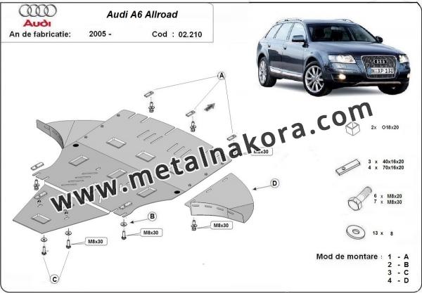 Предпазна кора за двигател, скоростна кутия, радиатор и предна броня Audi  A6 Allroad II 3