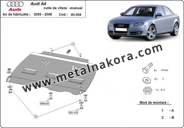 Предпазна кора за скоростна кутия Audi A4 B7 1