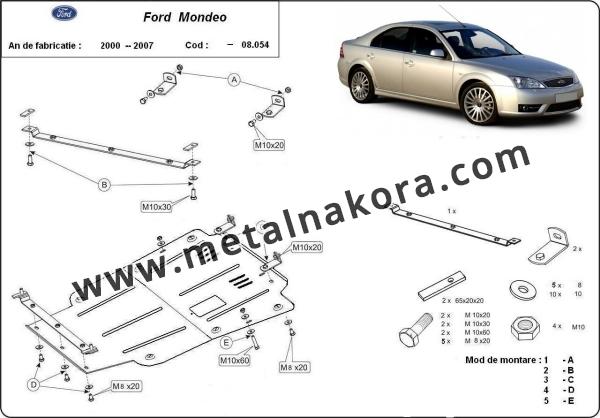 Предпазна кора за двигател, скоростна кутия и радиатор Ford Mondeo 1