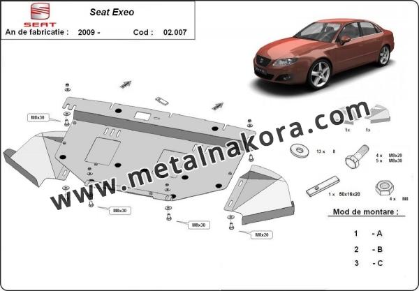 Предпазна кора за двигател, радиатор и предна броня Seat Exeo 3