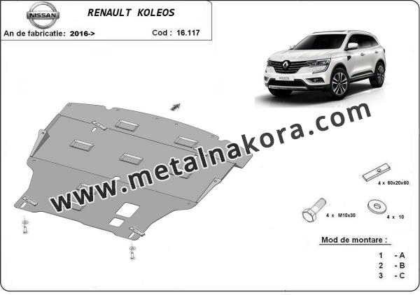 Предпазна кора за двигател, скоростна кутия и радиатор Renault Koleos 3