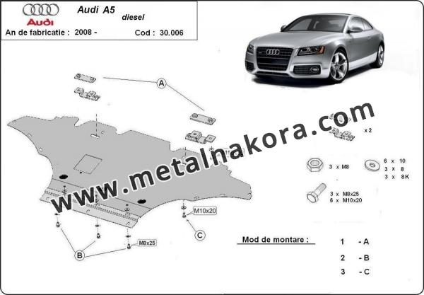 Предпазна кора за двигател, радиатор и предна броня Audi A5 - дизел 1